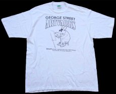 画像2: 90s カナダ製 GEORGE STREET ARTVARKS アンティーク アートフレーム 両面プリント コットンTシャツ 白 XL (2)
