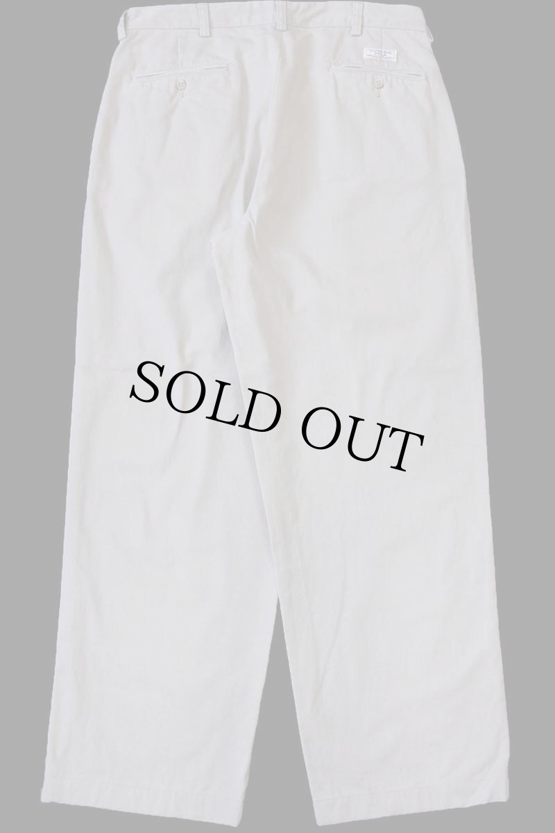 画像3: 90s メキシコ製 ポロ ラルフローレン ANDREW PANT ツータック コットン チノパン ベージュ w34 L30★321 (3)