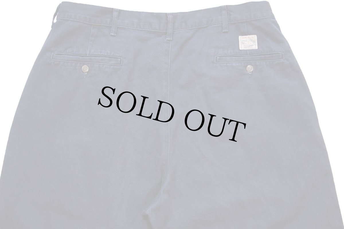 画像5: 90s USA製 ポロ ラルフローレン ツータック コットン チノパン ナス紺 w36 L30★315 (5)