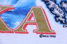 画像5: 90s USA製 INSIDE PASSAGE ALASKA マップ コットンTシャツ ワンピース 白 (5)