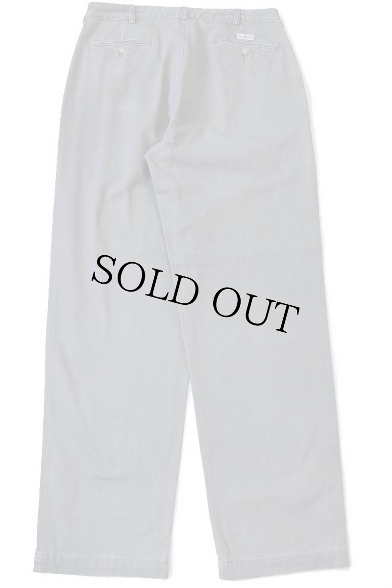 画像3: 90s ポロ ラルフローレン ANDREW PANT ツータック コットン チノパン グレー W34 L32★318 (3)