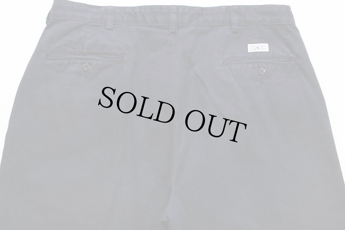 画像5: 90s ポロ ラルフローレン ANDREW PANT ツータック コットン チノパン 黒 w36 L32★314 (5)