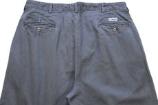 画像5: 90s メキシコ製 ポロ ラルフローレン ANDREW PANT ツータック コットン チノパン グレー w35 L32★316 (5)