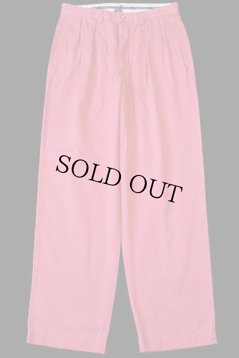 画像2: 90s メキシコ製 ポロ ラルフローレン ANDREW PANT ツータック コットン チノパン ピンク W31 L30★317 (2)