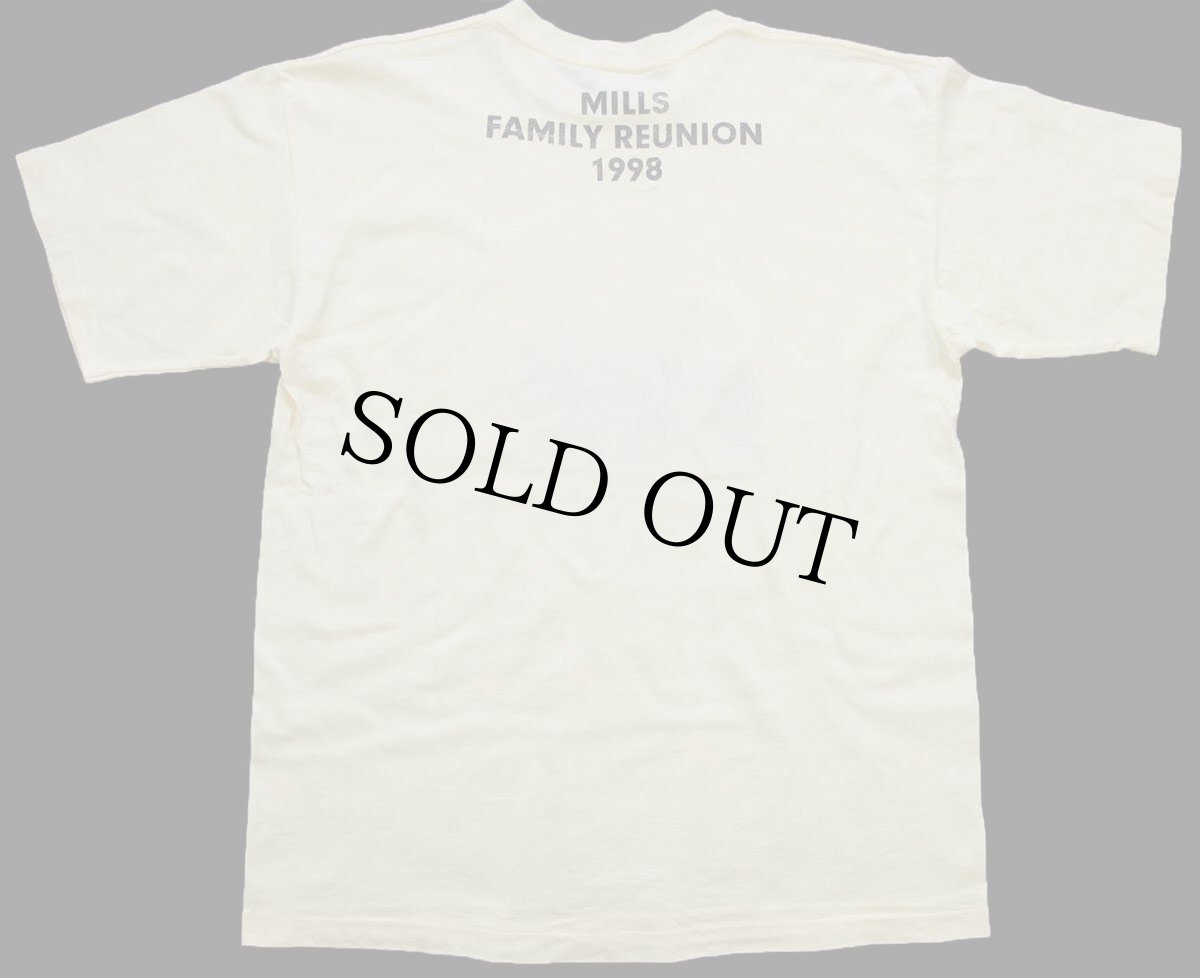 画像3: 90s USA製 MILLS FAMILY REUNION 1998 フォトプリント コットTシャツ 薄黄 L (3)