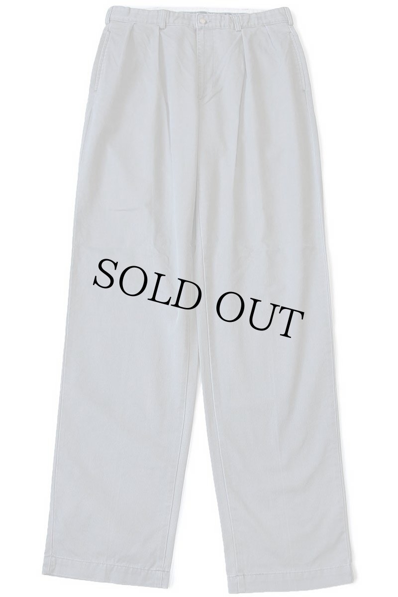 画像2: 90s メキシコ製 ポロ ラルフローレン ANDREW PANT ツータック コットン チノパン グレー W34 L36 (2)