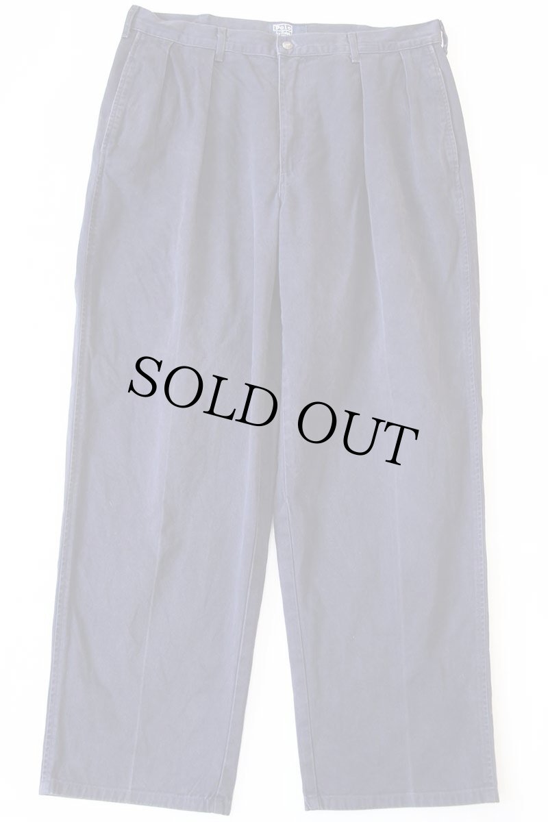 画像2: 90s USA製 ポロ ラルフローレン ツータック コットン チノパン ナス紺 w36 L30★315 (2)