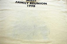 画像6: 90s USA製 MILLS FAMILY REUNION 1998 フォトプリント コットTシャツ 薄黄 L (6)