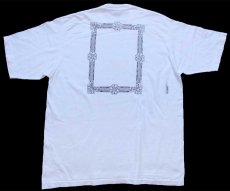 画像3: 90s カナダ製 GEORGE STREET ARTVARKS アンティーク アートフレーム 両面プリント コットンTシャツ 白 XL (3)