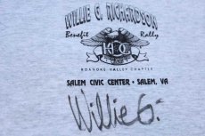 画像4: 90s USA製 HOG HARLEY OWNERS GROUP ハーレー ダビッドソン WILLIE G. RICHARDSON 両面プリント Tシャツ 杢ライトグレー L (4)