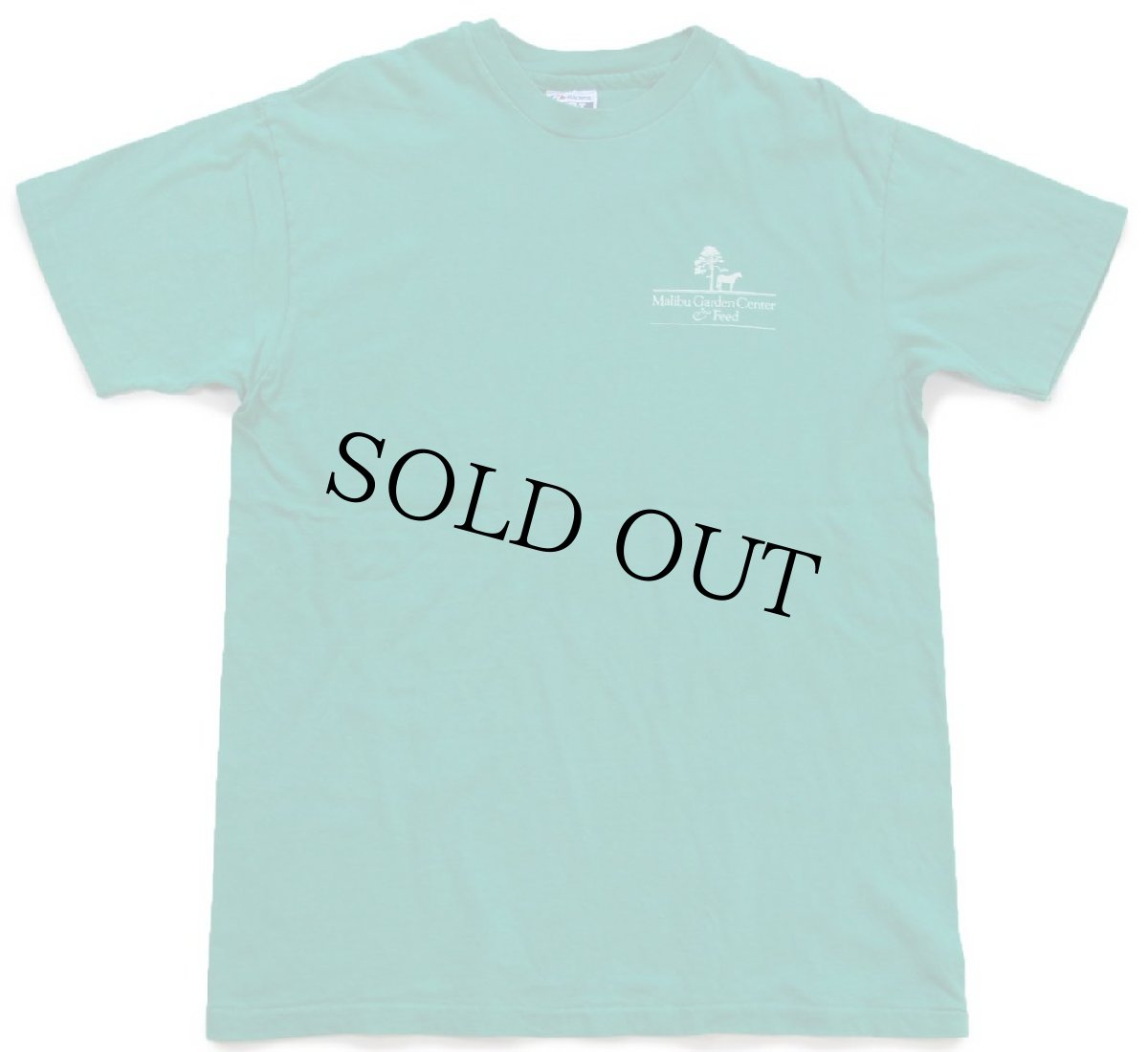 画像2: 80s USA製 Hanes Malibu Garden Center & Feed 両面プリント コットンTシャツ 緑 L (2)