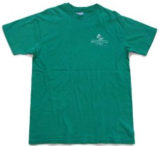 画像2: 80s USA製 Hanes Malibu Garden Center & Feed 両面プリント コットンTシャツ 緑 L (2)