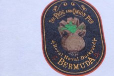 画像4: 90s USA製 THE FROG AND ONION PUB BERMUDA 両面プリント コットンTシャツ 白 XXL★特大 (4)