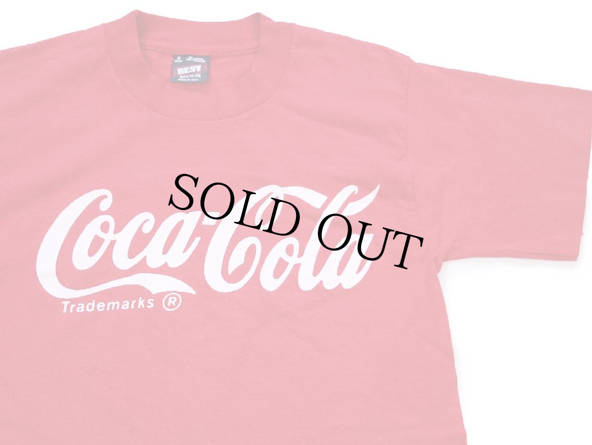画像1: 90s USA製 Coca-Colaコカコーラ ロゴ 8 ナンバリング Tシャツ 赤 S (1)