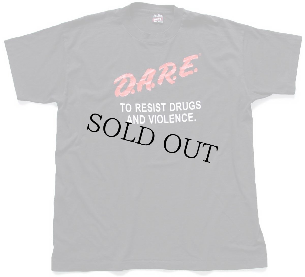 画像2: 90s USA製 D.A.R.E. TO RESIST DRUGS AND VIOLENCE. Tシャツ 黒 XL (2)