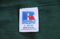 画像5: 80s USA製 RUSSELLラッセル MARINES ひび割れプリント Tシャツ 緑 L (5)