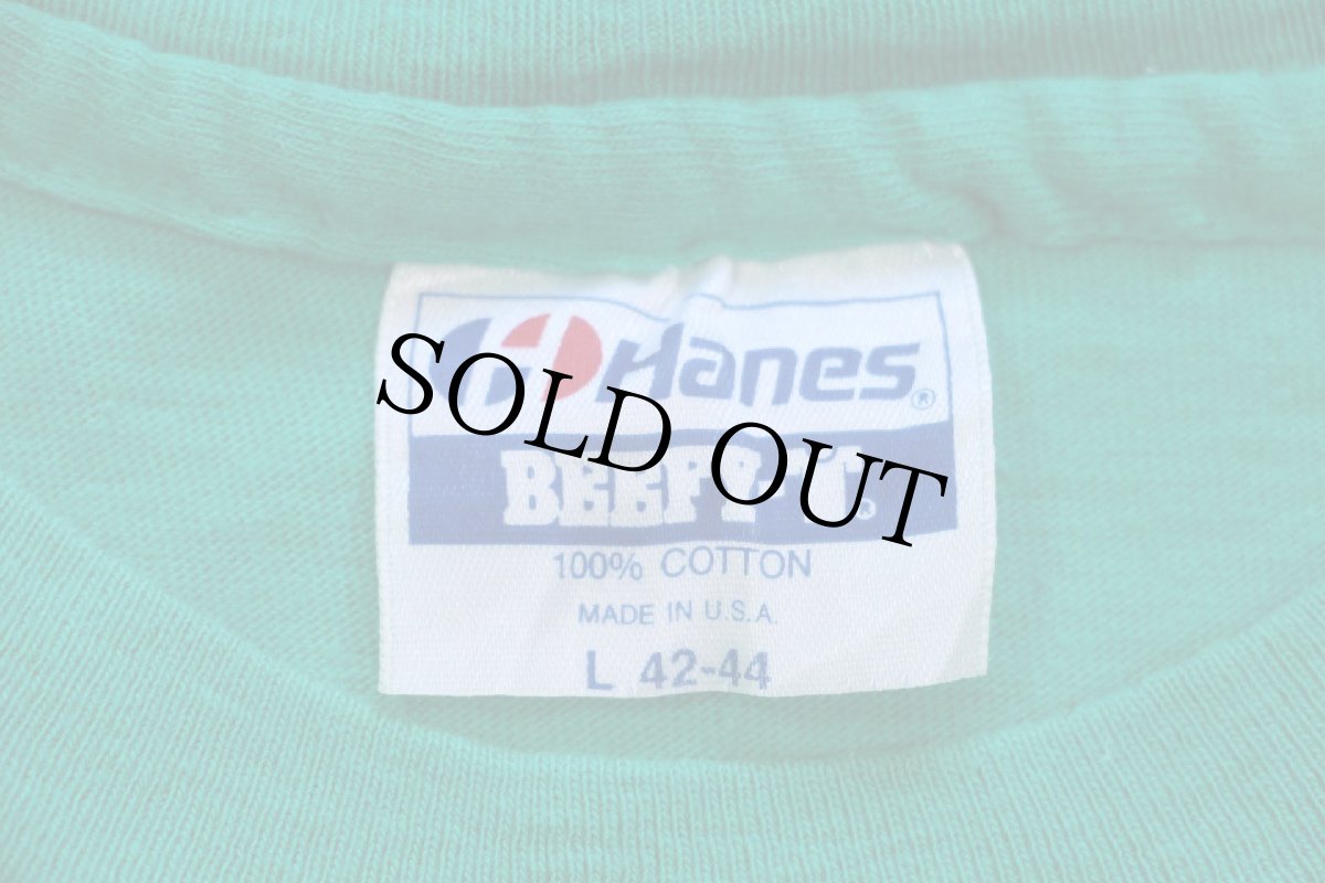 画像5: 80s USA製 Hanes Malibu Garden Center & Feed 両面プリント コットンTシャツ 緑 L (5)