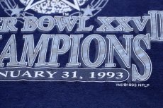 画像4: 90s USA製 NFL DALLAS COWBOYS SUPER BOWL XXV CHAMPIONS コットンTシャツ 紺 フェード XL (4)