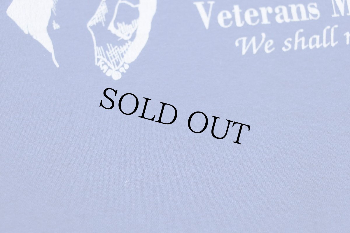 画像5: 90s USA製 RUSSELLラッセル Saline County Veterans Memorial 退役軍人 Tシャツ 青 L (5)