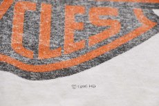 画像4: 90s USA製 HARLEY-DAVIDSON ハーレー ダビッドソン Paradise Found 両面プリント コットンTシャツ ボロ アイボリー XL (4)