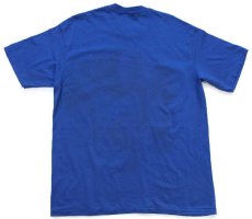 画像3: 80s LOGO7 NFL Los Angeles RAMS アメフト ひび割れプリント Tシャツ 青 (3)