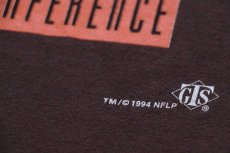 画像5: 90s USA製 NFL CLEVELAND BROWNS Vネック コットン フットボールTシャツ 焦げ茶 XL (5)