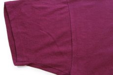 画像6: 90s USA製 RUSSELLラッセル PROPERTY OF WILDCAT ATHLETICS 四段中抜きプリント Tシャツ バーガンディ XL (6)
