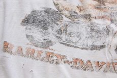 画像6: 90s USA製 HARLEY-DAVIDSON ハーレー ダビッドソン Paradise Found 両面プリント コットンTシャツ ボロ アイボリー XL (6)