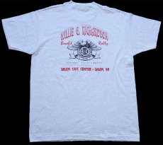 画像3: 90s USA製 HOG HARLEY OWNERS GROUP ハーレー ダビッドソン WILLIE G. RICHARDSON 両面プリント Tシャツ 杢ライトグレー L (3)