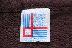 画像5: 80s USA製 NFL CLEVELAND BROWNS Vネック フットボールTシャツ 焦げ茶 XL (5)
