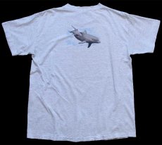 画像3: 90s USA製 SEA WORLD FOCUS ON THE FUTURE 両面プリント アート コットンTシャツ 杢グレー L (3)