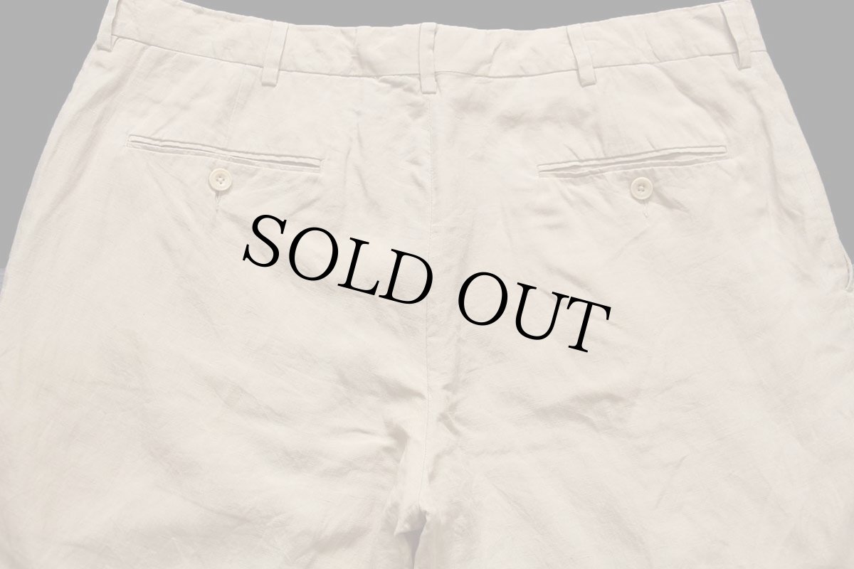 画像5: 00s ポロ ラルフローレン スラックス リネン×シルクパンツ カーキ W36 L32 (5)
