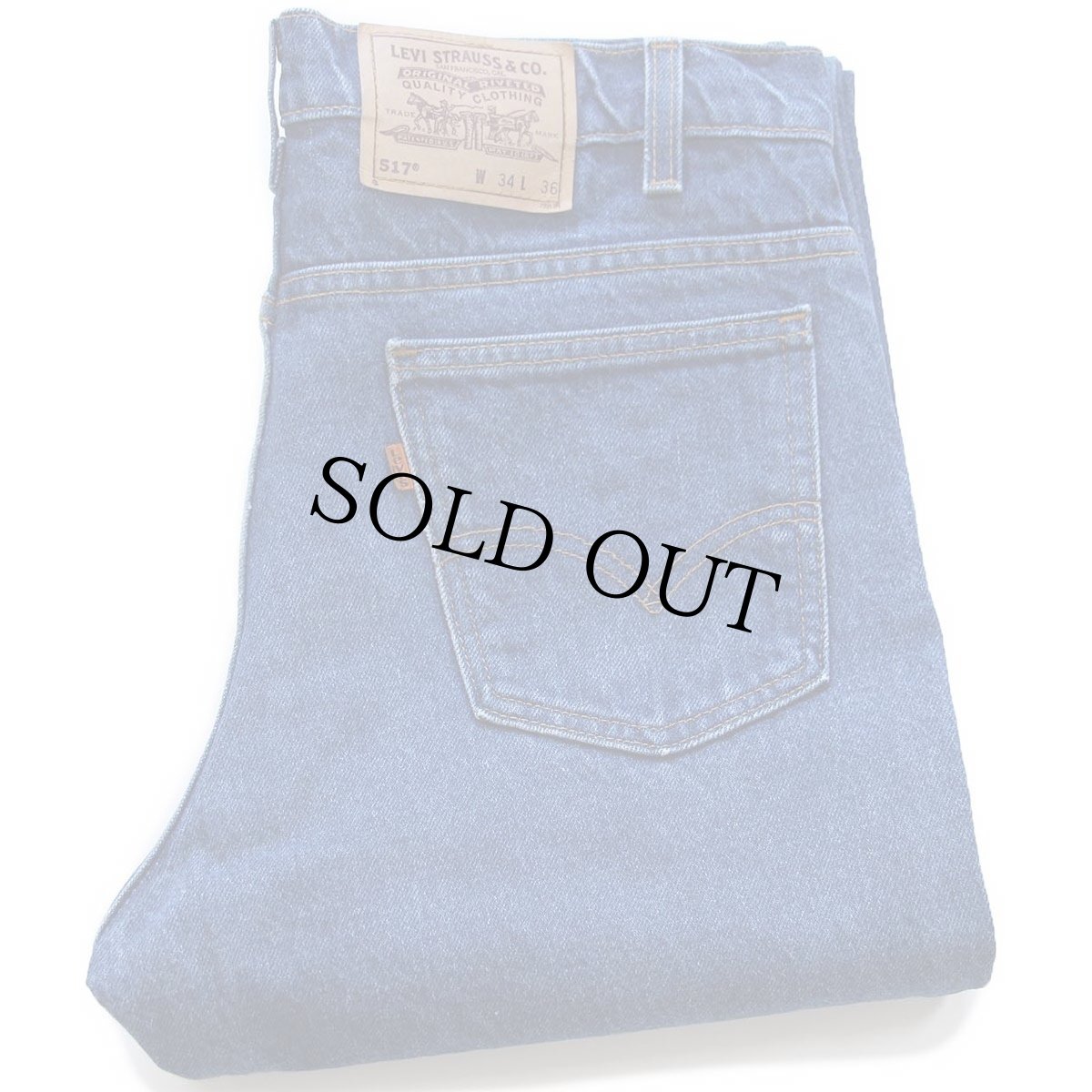 画像1: 90s USA製 Levi'sリーバイス 517 デニムパンツ W34 L36★ブーツカット (1)