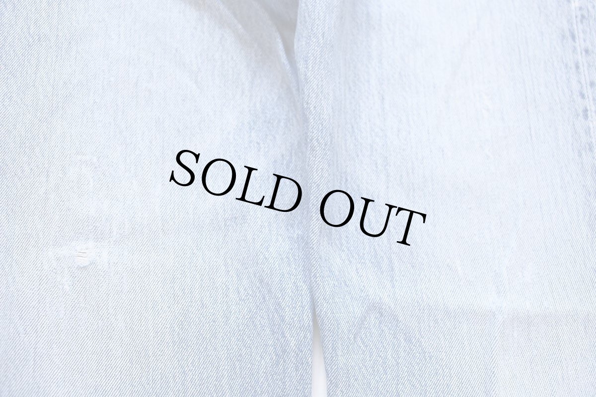 画像8: 90s USA製 Levi'sリーバイス 501 ダメージ デニムパンツ W34 L32★161 (8)