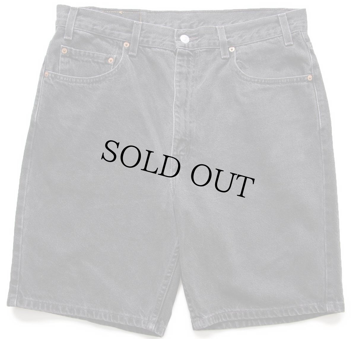 画像1: 00s メキシコ製 Levi'sリーバイス 505 ブラックデニム ショートパンツ w36★ショーツ (1)