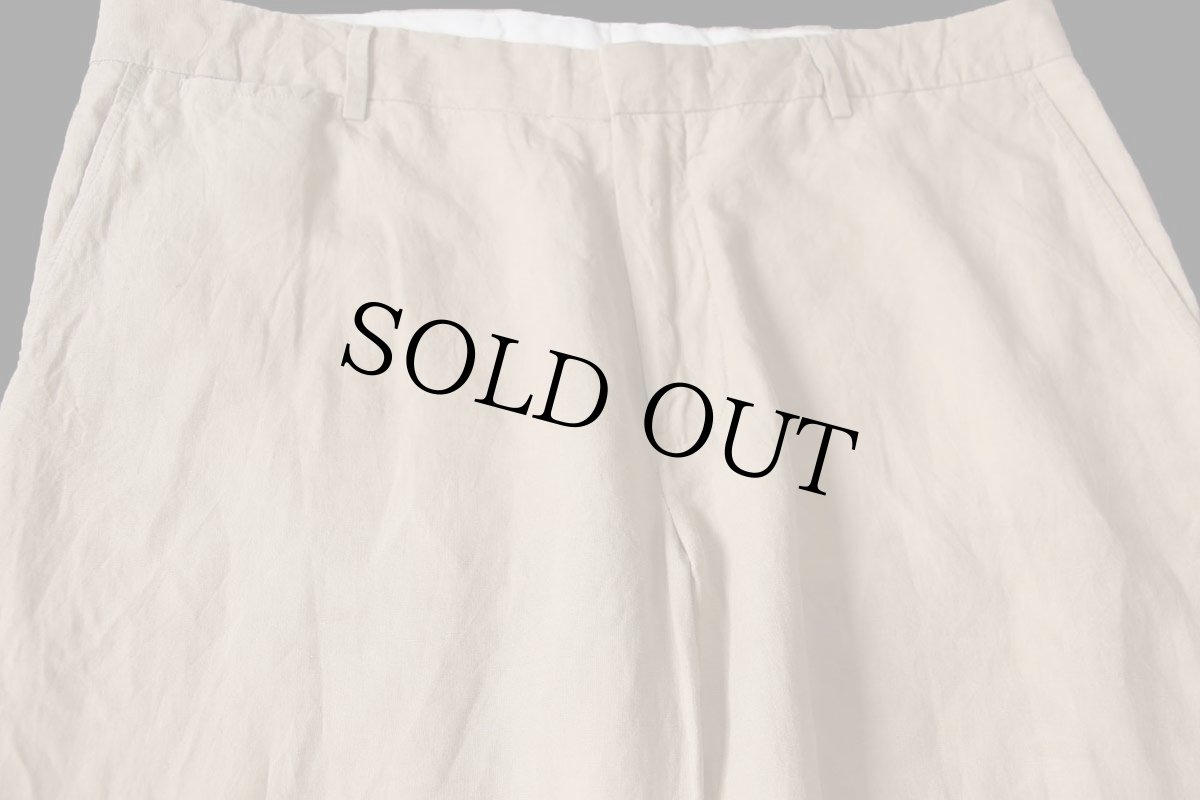 画像4: 00s ポロ ラルフローレン スラックス リネン×シルクパンツ カーキ W36 L32 (4)