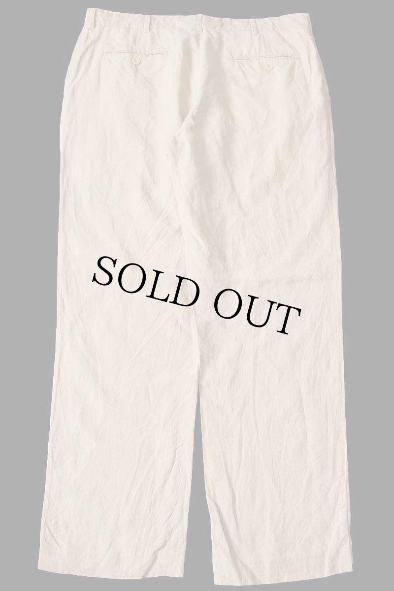 画像3: 00s ポロ ラルフローレン スラックス リネン×シルクパンツ カーキ W36 L32 (3)