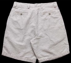 画像2: 90s DOCKERSドッカーズ RECODE ツータック リネン×コットン ショートパンツ ベージュ w36★Levi'sリーバイス ショーツ (2)