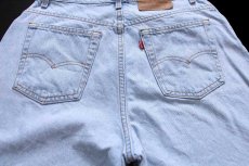 画像4: 90s USA製 Levi'sリーバイス 551 デニム ショートパンツ アイスブルー w32★ショーツ (4)