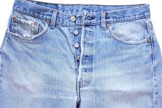 画像4: 90s USA製 Levi'sリーバイス 501 ダメージ デニムパンツ w34 L32★161 (4)