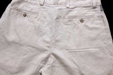 画像4: 90s DOCKERSドッカーズ RECODE ツータック リネン×コットン ショートパンツ ベージュ w36★Levi'sリーバイス ショーツ (4)