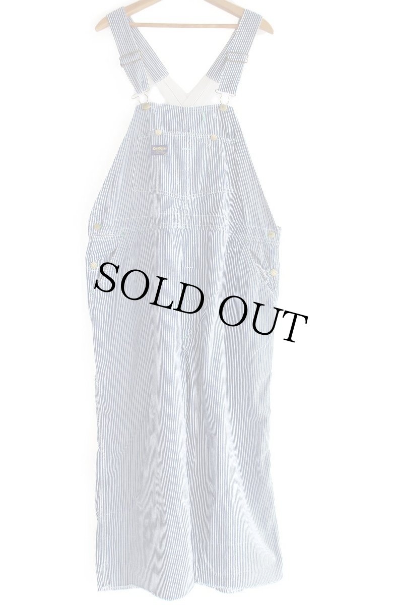 画像2: 60s USA製 OSHKOSH B'GOSH ローバック カットオフ ヒッコリー ストライプ オーバーオール w45 (2)