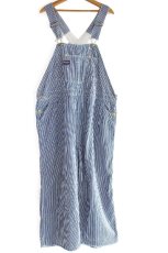 画像2: 60s USA製 OSHKOSH B'GOSH ローバック カットオフ ヒッコリー ストライプ オーバーオール w45 (2)