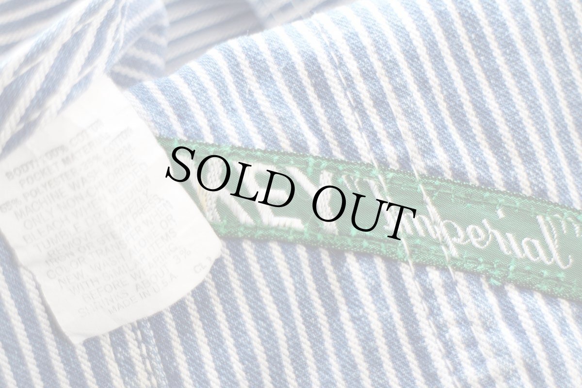 画像5: 80s USA製 KEY Imperial ヒッコリー ストライプ オーバーオール W46★特大 ビンテージ オールド ワーク ペインター パンツ ビッグサイズ (5)