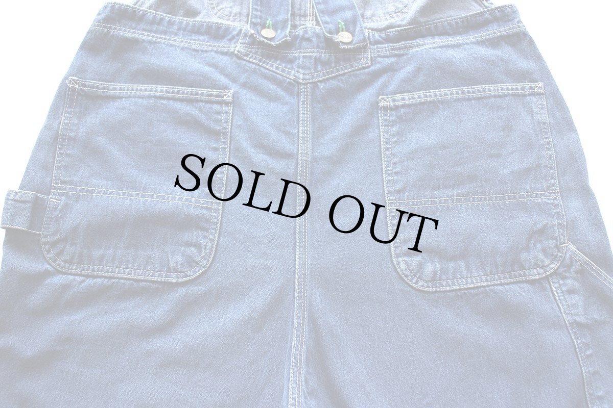 画像6: 90s USA製 POINTERポインター ローバック デニム オーバーオール w40 L34 (6)