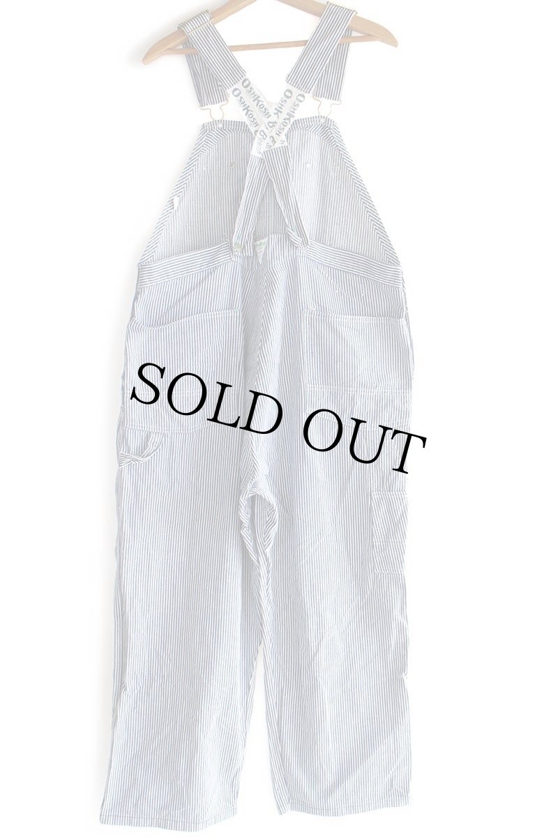 画像3: 70s USA製 OSHKOSH B'GOSH ローバック ヒッコリー ストライプ オーバーオール w42 (3)