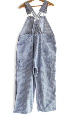 画像3: 70s USA製 OSHKOSH B'GOSH ローバック ヒッコリー ストライプ オーバーオール w42 (3)