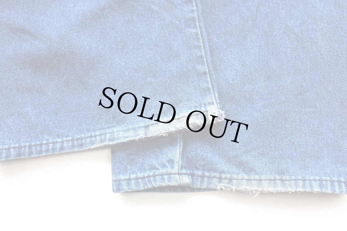 画像9: 90s USA製 POINTERポインター ローバック デニム オーバーオール w40 L34 (9)