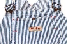 画像4: 90s USA製 JCPenney BIGMACビッグマック ダブルニー ヒッコリー ストライプ オーバーオール w44 (4)