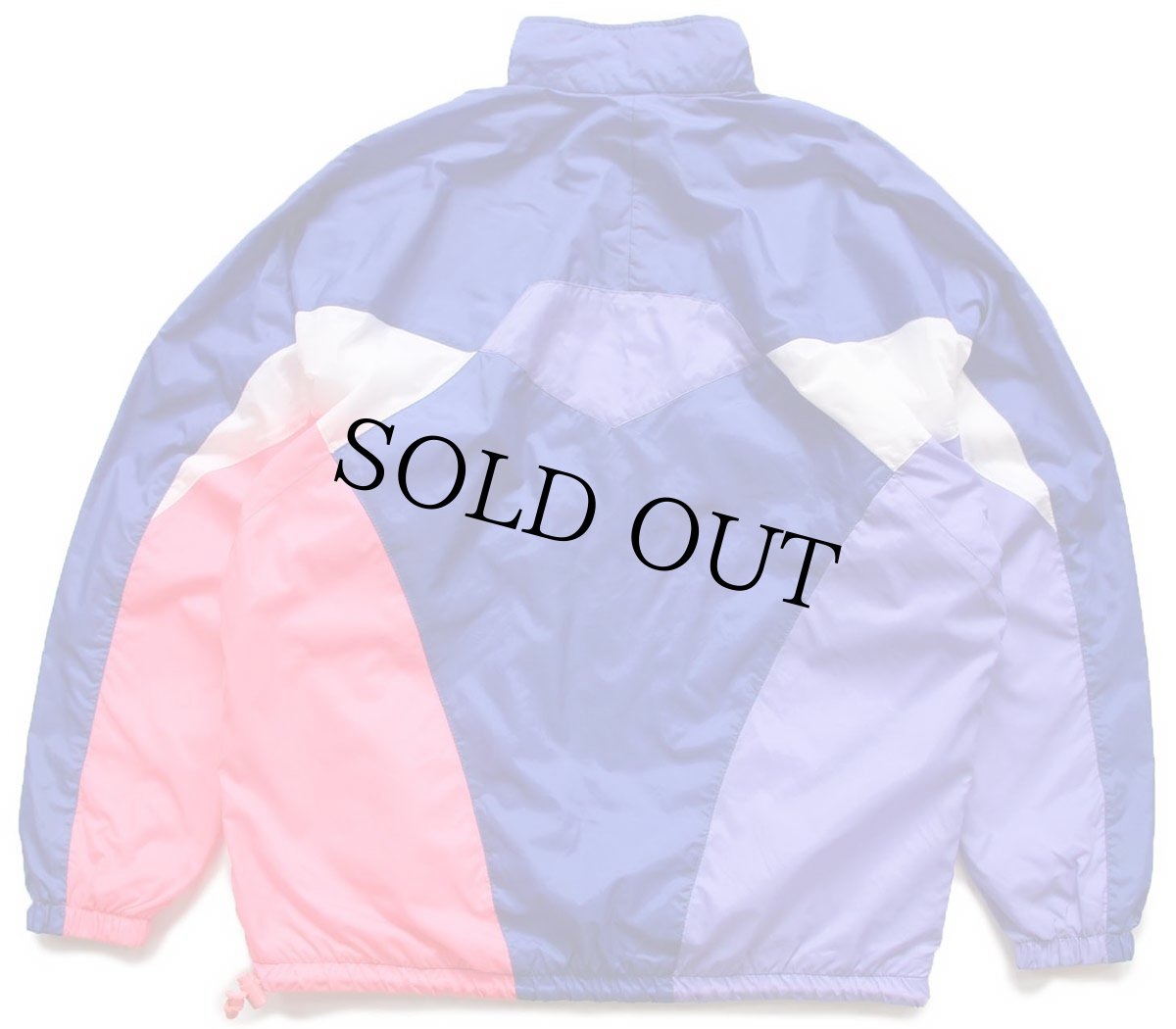 画像2: 90s NIKEナイキ ロゴ刺繍 マルチカラー アシンメトリー ナイロンジャケット 蛍光 M (2)